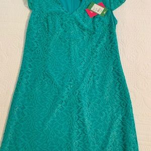Lilly Pulitzer Erica iridescent green dress large